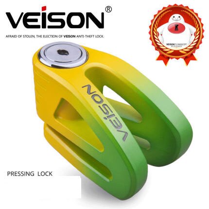 Blokada do motocykla Alarm dla Moto Security zamek do hamulca tarczowego wodoodporny antykradzieżowy motocykl blokada rowerowa Alarm motocyklowy rower: ALLOY GN OG LOCK