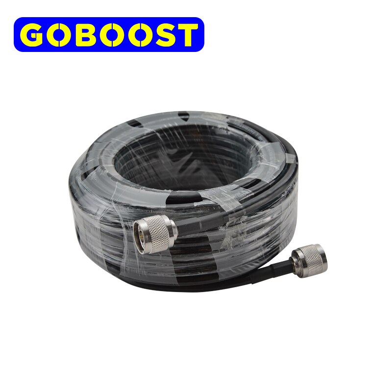 GOBOOST 15Meter Coaxial Cable For Cell Phone Signal Booster N Male 2G 3G 4G Celluar Ampilier Signal Repeater