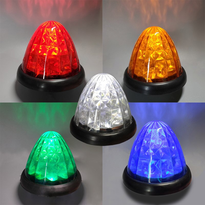 Luz de alarma de emergencia para coche, lámpara de señal de giro trasera cónica, bombillas de advertencia para camión, RV, 24V, 16LED