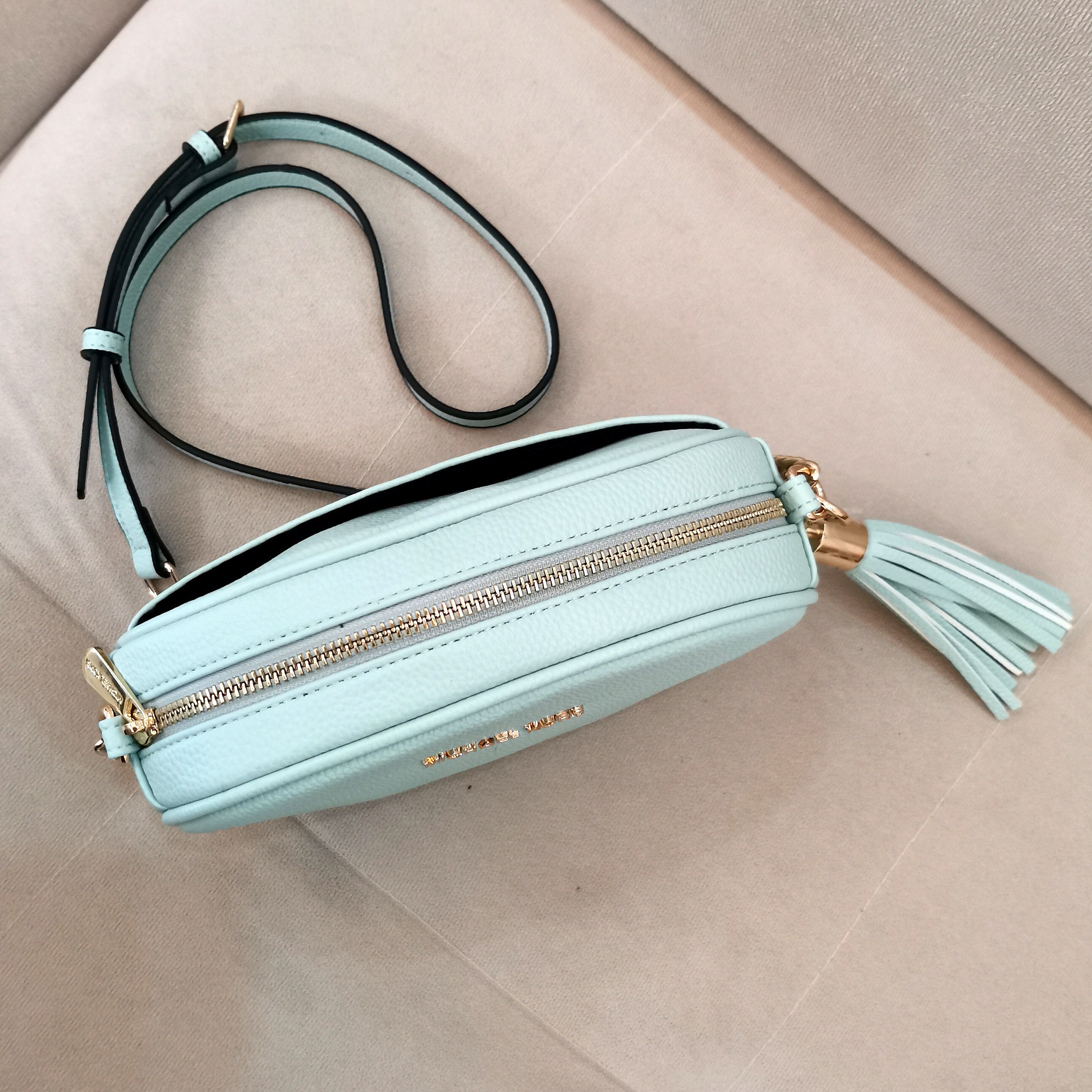 HEIßER Neue Damen Tasche Litschi aufbringen PU Leder Quaste Tasche Einfache Und Modische Runde Schulter Bote Tasche Umhängetasche Bolsa