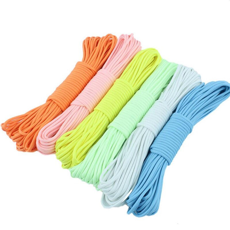 5/10 Meters Survival Paracord Luminous Rope Camp Glow Paracord 550LB 7 Strands Lanyard Ropes Outdoor Ropes