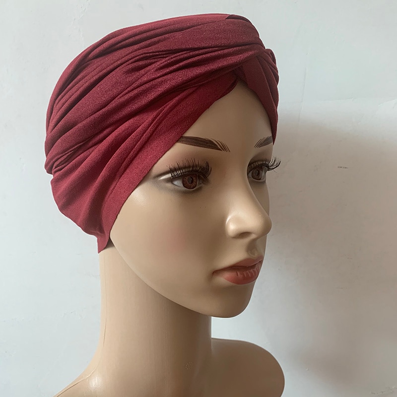 Moslim Vrouwen Suede Innerlijke Hijab Caps Vrouwelijke Hoofd Wrap Sjaals Turbante Mujer India Africain Hoed Tulband Femme Musulman