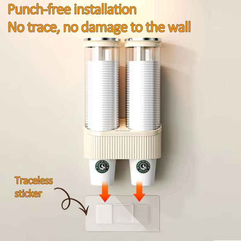 Einweg-Becherhalter zur Wandmontage, Wasserspender, hochwertiger Pappbecherhalter, Wassertasse, Aufbewahrungsbar, Thekenregal