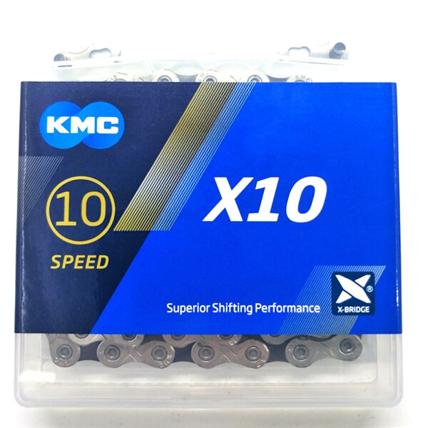 KMC x10 MTB Road Bike Chain 116L 10 Speed Bicycle Chain Magic Button Mountain With Original box: Default Title