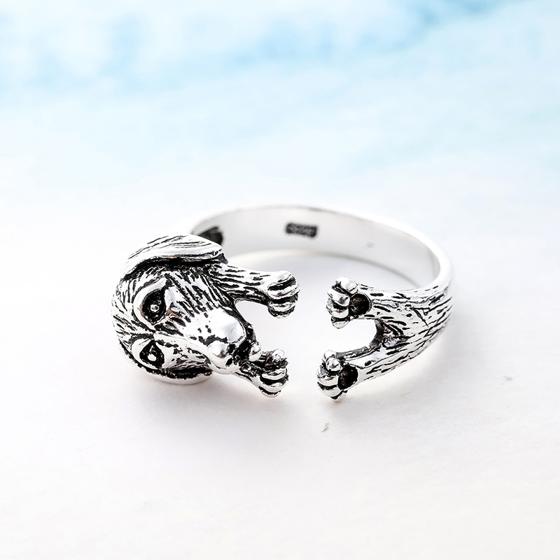 Anello da donna regolabile per cani in argento Sterling 925 gioielli di design di lusso regalo di nozze offerte femminili GaaBou