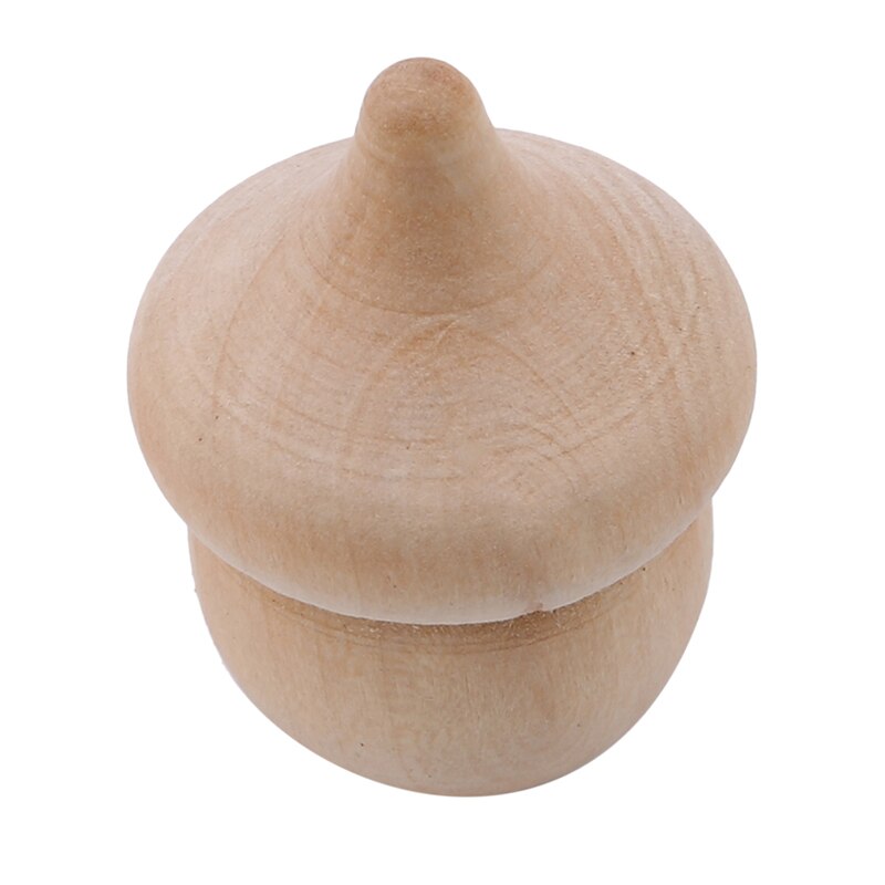 Useful 10Pcs Unfinished Wooden Acorns Peg Ornament