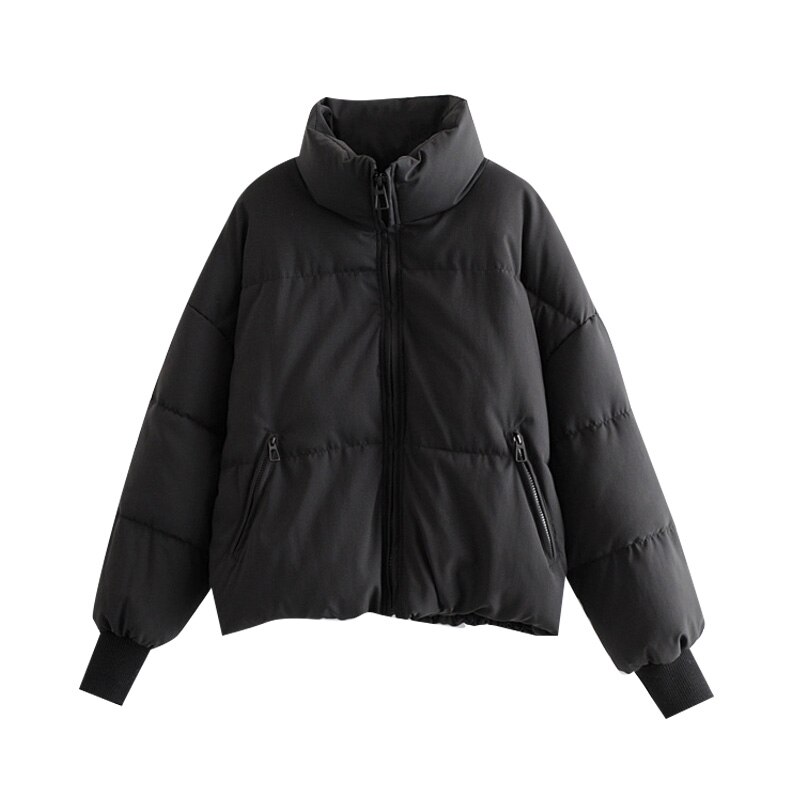 Kpytomoa dames oversized dikke warme parka jas vintage lange mouwen zakken trekkoord dames bovenkleding chique tops: Zwart / Xs