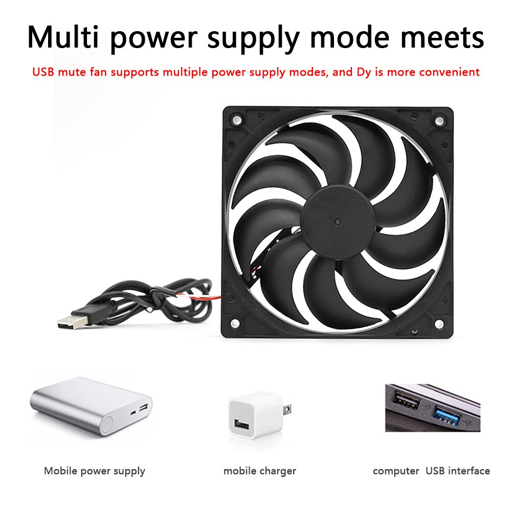 Mute Radiator Koeler Router Set-Top Box 5V Usb Computer Case Chassis Koelventilator Voor Kantoor Zorgzame Computer levert