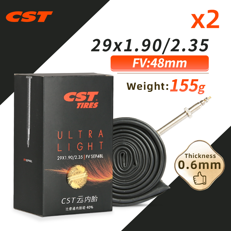 2PCS CST Bike Ultra-Light Inner Tube 26/27.5/29/700c For MTB Road Bike Tyre Butyl Rubber Competition Grade Bicycle Interior Tire