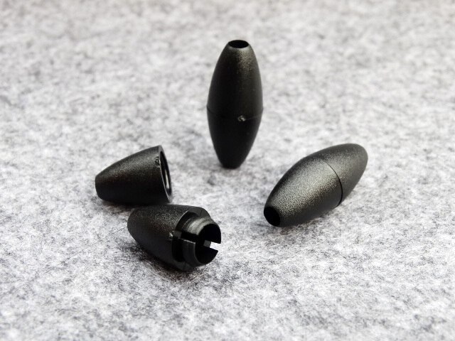 100pcs/lot Black Plastic Lanyard Safety Breakaway Pop Barrel Connectors For Ribbon Lanyards Cord Lock Stopper
