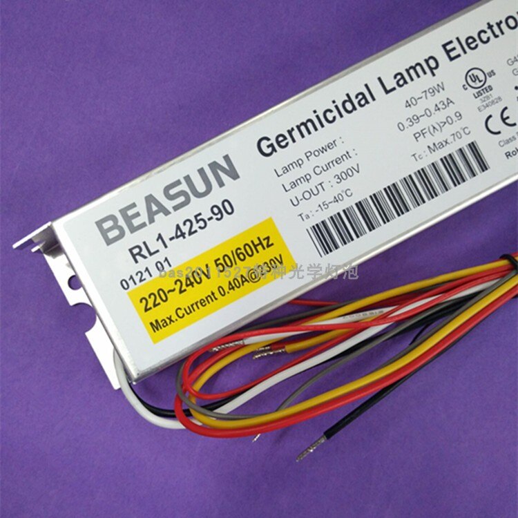 230V Germicidal Lamp Electronic Ballasts UV Ballast RL1-425-90 UL CE Certificates for UV Lamps