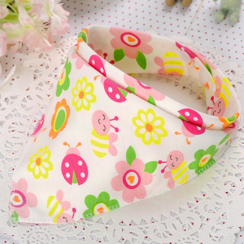 Dubbele Lagen Katoenen Baby Bandana Slabbetjes Burp Doeken Mooie Cartoon Dier Ster Beby Kids Dribble: A14