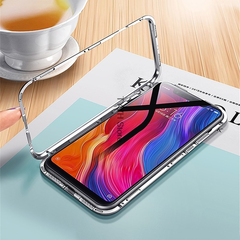 Magnetische Adsorptie Metal Case Voor Oppo A91 Gevallen Enkelzijdig Glas Magneet Telefoon Cover Voor Oppo Een 91 A91 Etui hoesjes OPPOA91