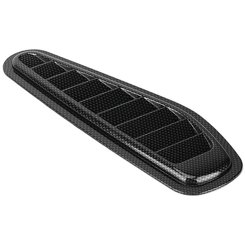 Car Air Flow Intake Cover, Car Air Flow Intake Decorative Scoop Bonnet Vent Hood Cover Universal Carbon Fiber Style Auto Car Dec