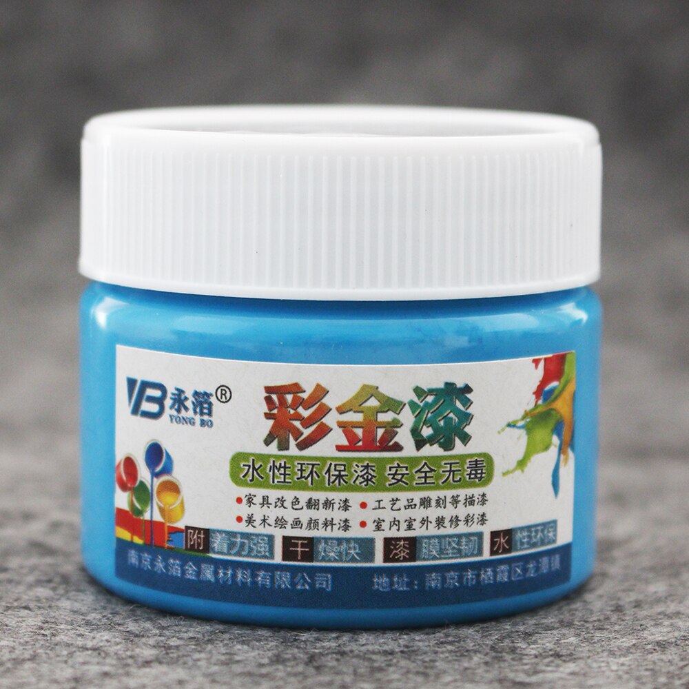 One Bottle Bright Blue Paint, 100 G, Metal Lacquer, Wood Paint, Tasteless Water-based Paint, Can Be Applied on Any Surface
