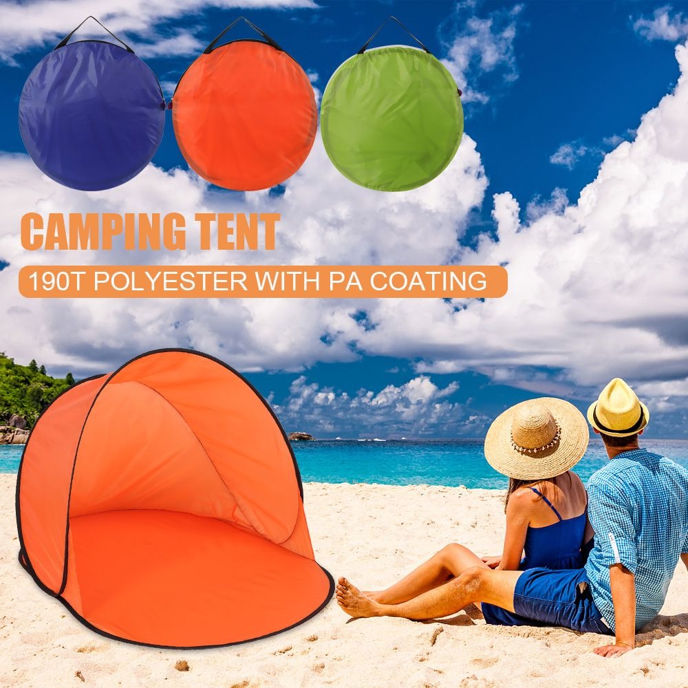 Tragbares Pop-up-Strand zelt Camping zelt Schatten Sonnenschutz UV-Schutz Camping zelt langlebige Polyester-Pa-Beschichtung Wanders chutz
