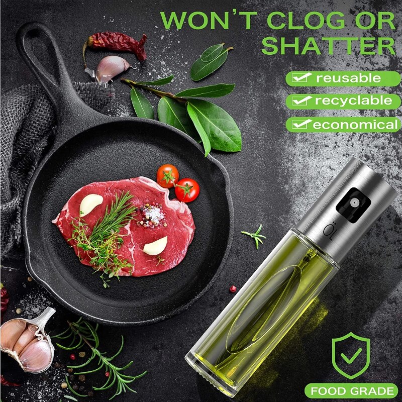 sprühen Flasche Glas Olivenöl Pumpe Sauciere BBQ Grill Spritzgerät BBQ Kochen Backen Essig sprühen Flasche Küche Werkzeuge