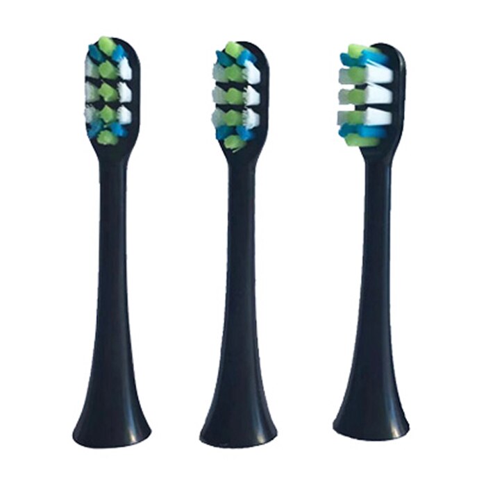 2/3 PCs Replacement Toothbrush Heads Independent hygienica Packed With Cap Compatible With SOOCAS X3 SOOCARE Electric Toothbrush: 3PCS Black Heads
