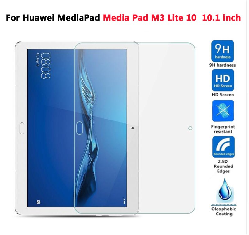 Gehärtetem Glas Für Huawei MediaPad T5 10 Glas Tablette Bildschirm Schutz Für Huawei Mediapad M5 Lite 10 C5 8,0 M3 m2 10,0 8,4 Film: M3 Lite 10.1 Zoll