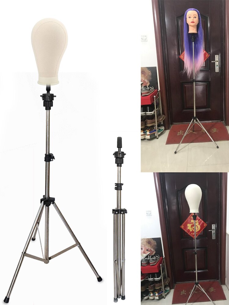 Adjustable Wig Tripod Mannequin Head Tripod for Dummy Wigs Stand Tripod Mannequin Holder Hair Extension Holder Tools Accessories