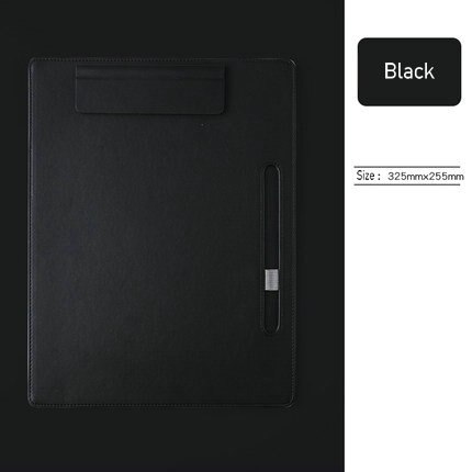 Colors Thicken Clipboard A4 Paper Tablet Office Supplies Paper Holder Strong Magentic Clip Writing Board: Black
