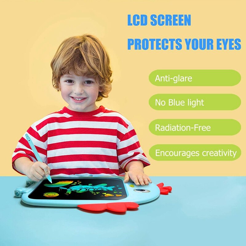 Zeichentablett-spielzeug für mädchen und jungen im alter 4 3 jahren, 6 8.5 zoll-lcd-schreibtablett 5 farbenfrohe maltafel