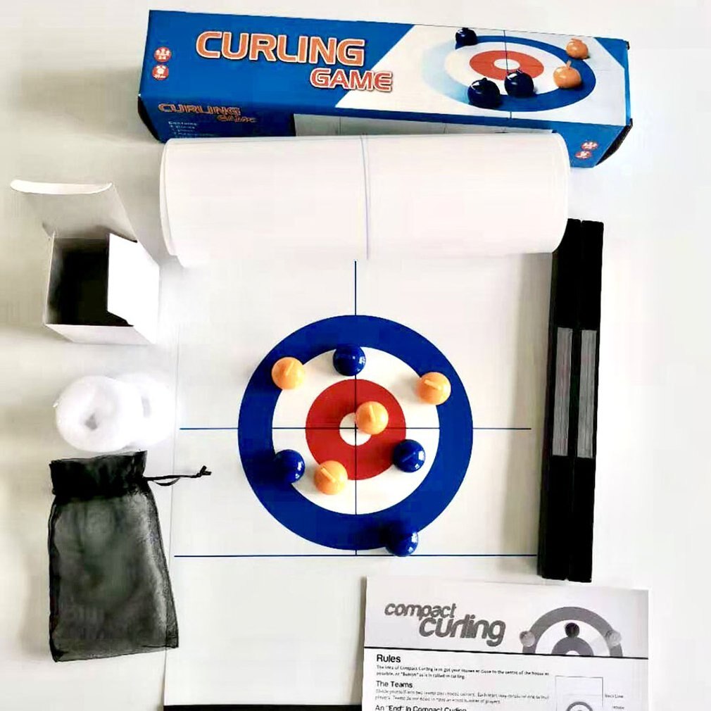 Bord mini curlingkugle plastkugle børn pædagogisk legetøj interaktive spil voksen dekompression legetøj