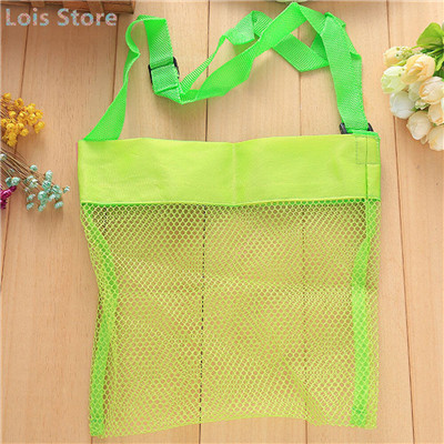 1 Pc Zomer Kids Netje Draagbare Kids Zand Shell Collectie Tas Kinderen Zandbak Speelgoed Vouwen Strand Tote Bag: Green