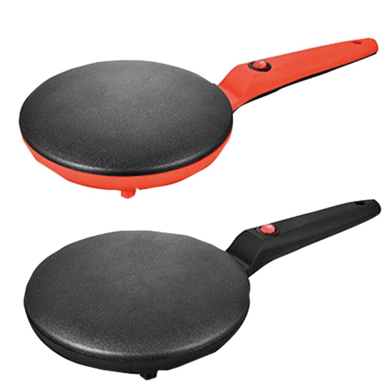 Nonstick Pancake Maker Met Siliconen Handvat Koekenpan Koekenpan Bakplaat Voor Omelet, Tortilla 'S, Oranje Kleur U1JE