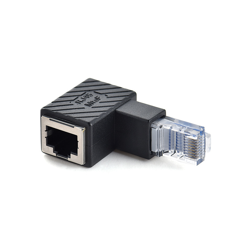 Up Down Left Right Angle Ethernet Adapter 90 Degree and 270 Degree RJ45 8P8C Ethernet Female To 8P8C Male Adapter: Up