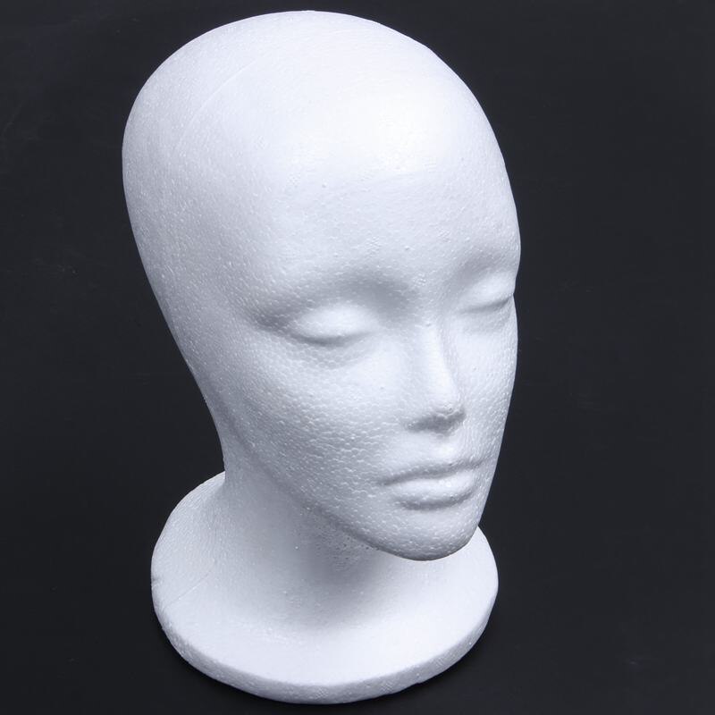 Wig Head Tall Female Foam Mannequin Wig Stand And Holder For Style Model And Display Hair Hats And Hairpieces Black - View #9