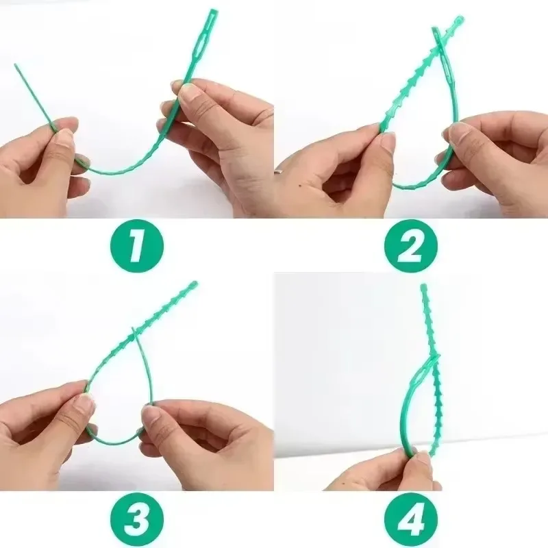 Adjustable Plastic Plant Cable Ties Reusable Garden Self-locking Zip Cables Ties Vine Tree Shrubs Support Fastener Organizer