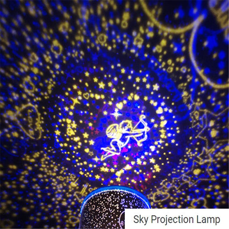 Led Romantische Hemel Projectie Lamp Led Sterrenhemel Projector Lamp Ster Licht Kids Batterij Usb Batterij Nachtlampje xmas: Cupid