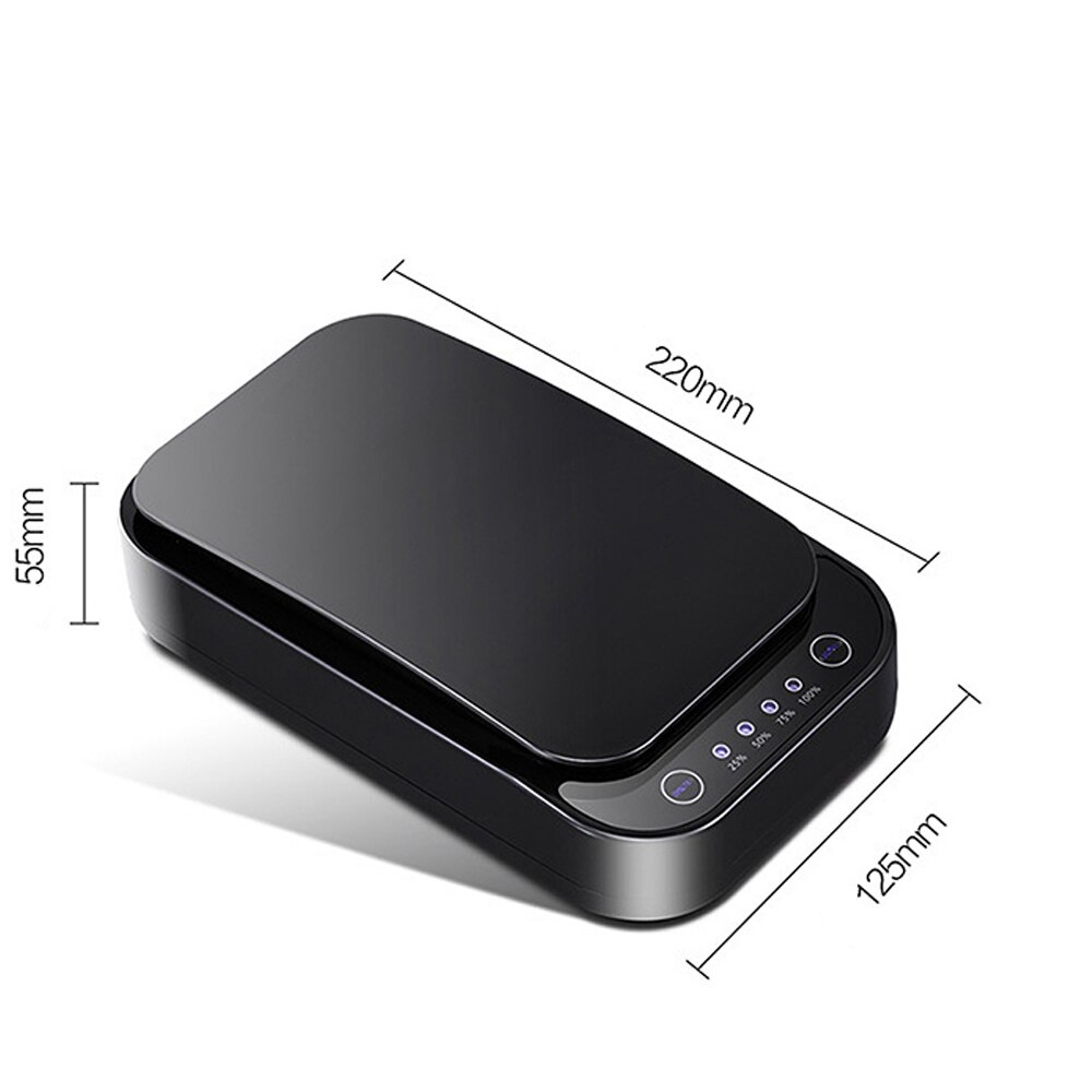 Draagbare Telefoon Uv Sanitizer Ziektekiemen Usb Draagbare Licht Sterilisator Box Bacteriën Uv Desinfectie Lampen Apparaat Draadloos Opladen