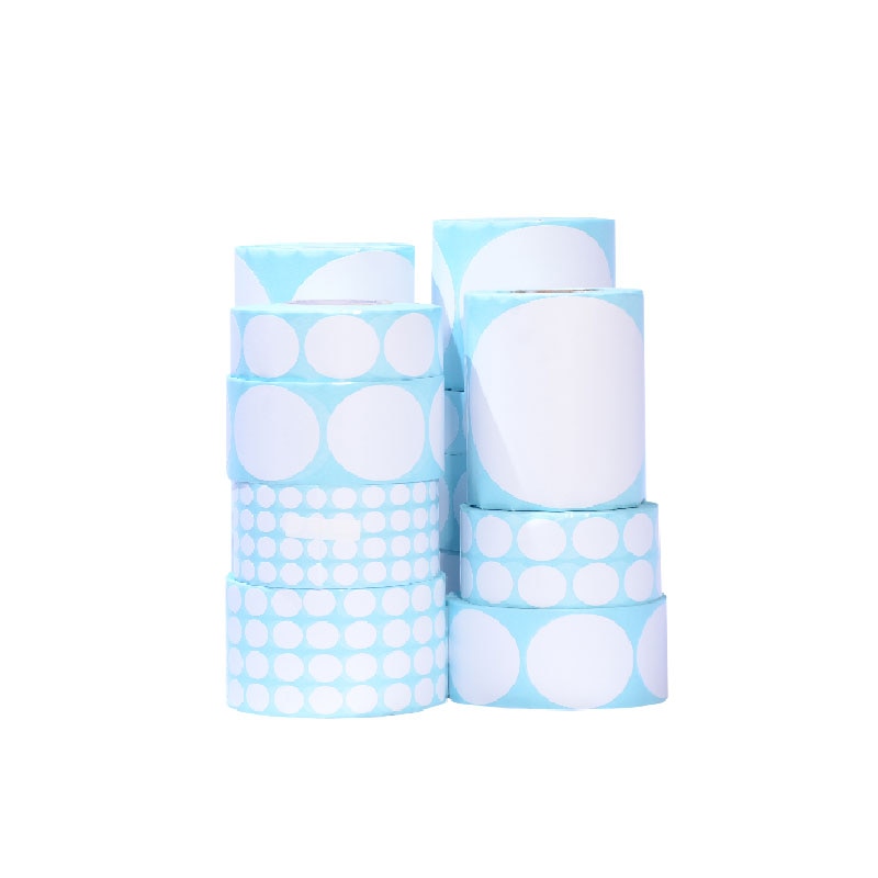 10mm 15 25 30 40 50 60 70 80 90 100mm Diameter Round Blank White Thermal Paper Label Barcode Sticker