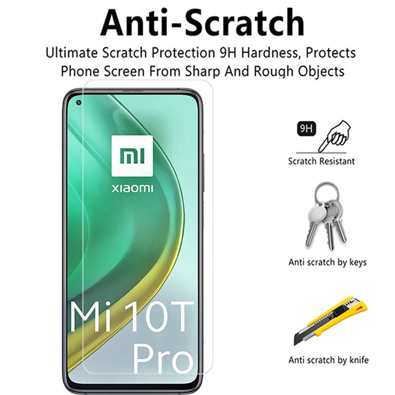 per Xiaomi Mi 10 T pro in Vetro Temperato per Xiaomi Mi 10 T 10 T pro Protezione Dello Schermo di Vetro Del Telefono mi 10 T 5G di Vetro HD Della Copertura Completa