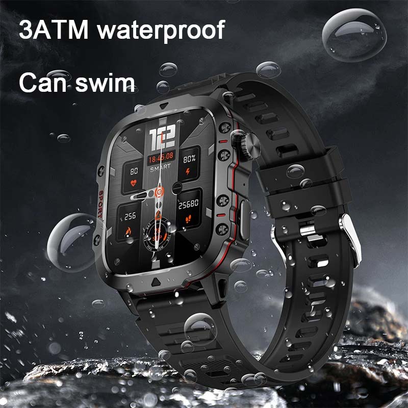 Xiaomi-Montre intelligente militaire pour hommes, IP68, 5iko, Sports de plein air, Fitness Tracker, Moniteur de santé, 2024 ", BT, Appel Smartwatch, , 1.96