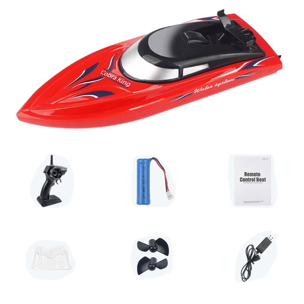 Remote Control Boat Long-lasting Endurance High-speed Rowing Summer Water Boat For Boy Model Airplane: red