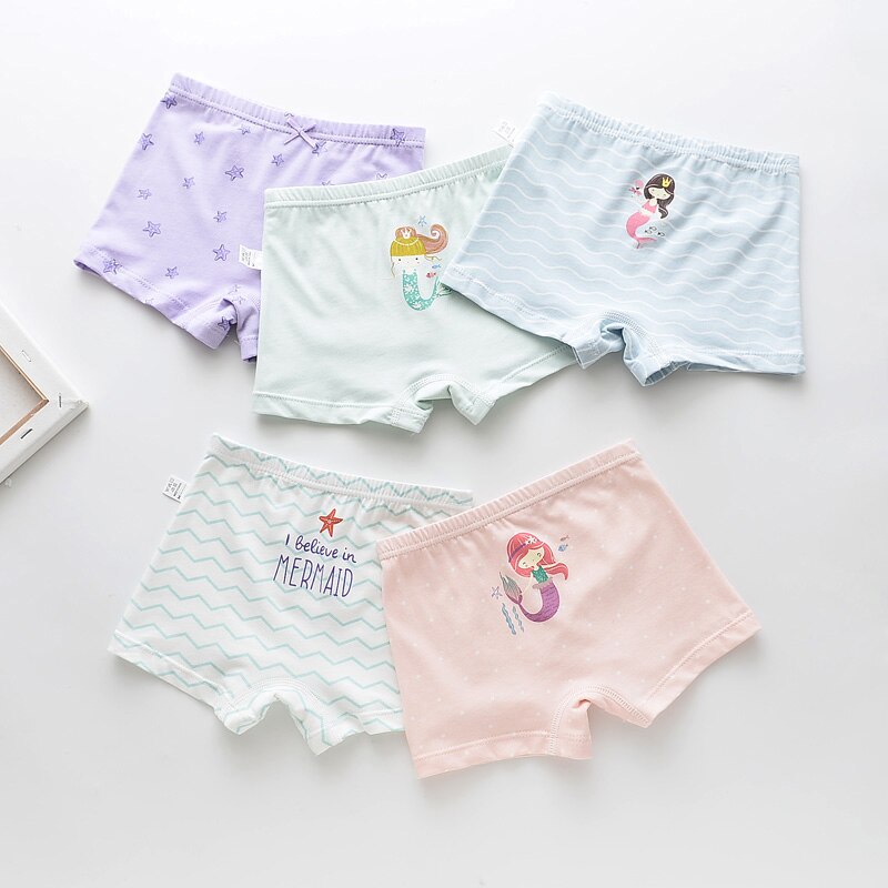 5 sztuk/partia dziewczyny bawełniane bokserki majtki dziewczyny majtki dziewczyny bokserki majtki dziecięce dzieci bielizna dla 2-14 lat GU230