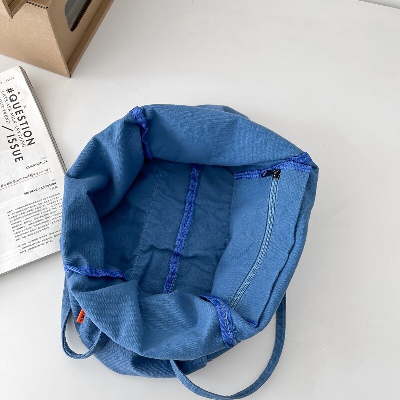 Borsa a tracolla da donna di alta qualità borse da donna in tela tinta unita per donna borsa Shopping Tote Casual moda femminile