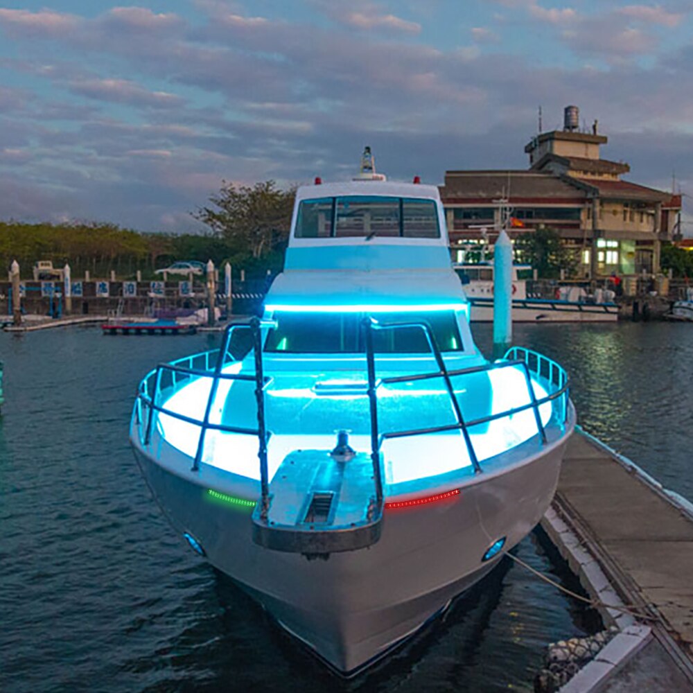 Led båt navigationsljus för båt fartyg ponton yacht skeeter 1 par rött och grönt vattentätt 2 st/ hållbart och väderbeständigt