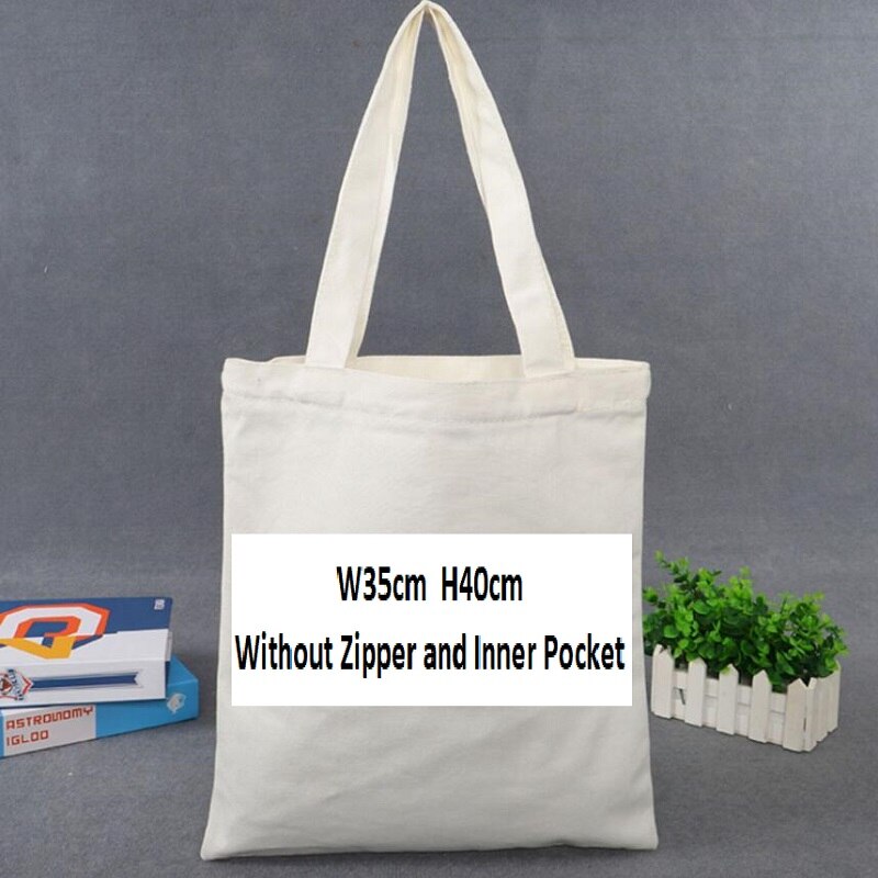 Katoenen tassen grote opvouwbare tas unisex blanco diy originele eco opvouwbare katoenen tassen canvas tas dames handtas
