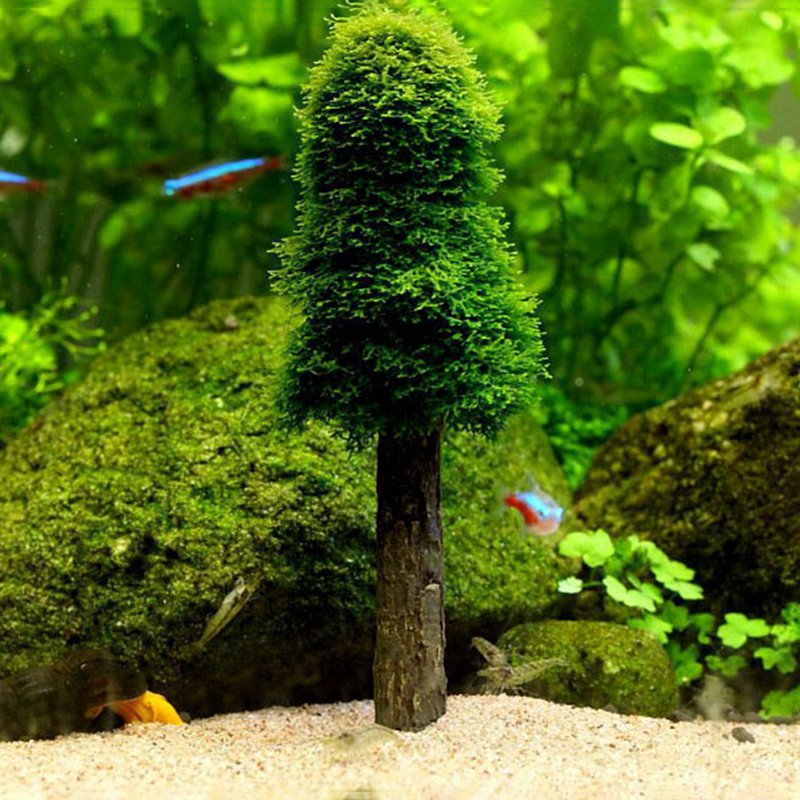 Aquarium Landscape Artificial Green Mossy Tree Christmas Tree Fish Tank Decorations Aquarium Accessories