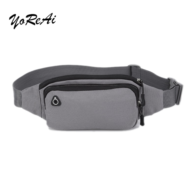 YoReAi bolso con cinturón, bolsillos sólidos, paquete de cintura de camuflaje de negocios, antirrobo, bolso de cintura portátil para hombre y mujer con orificio para auriculares, cinturón