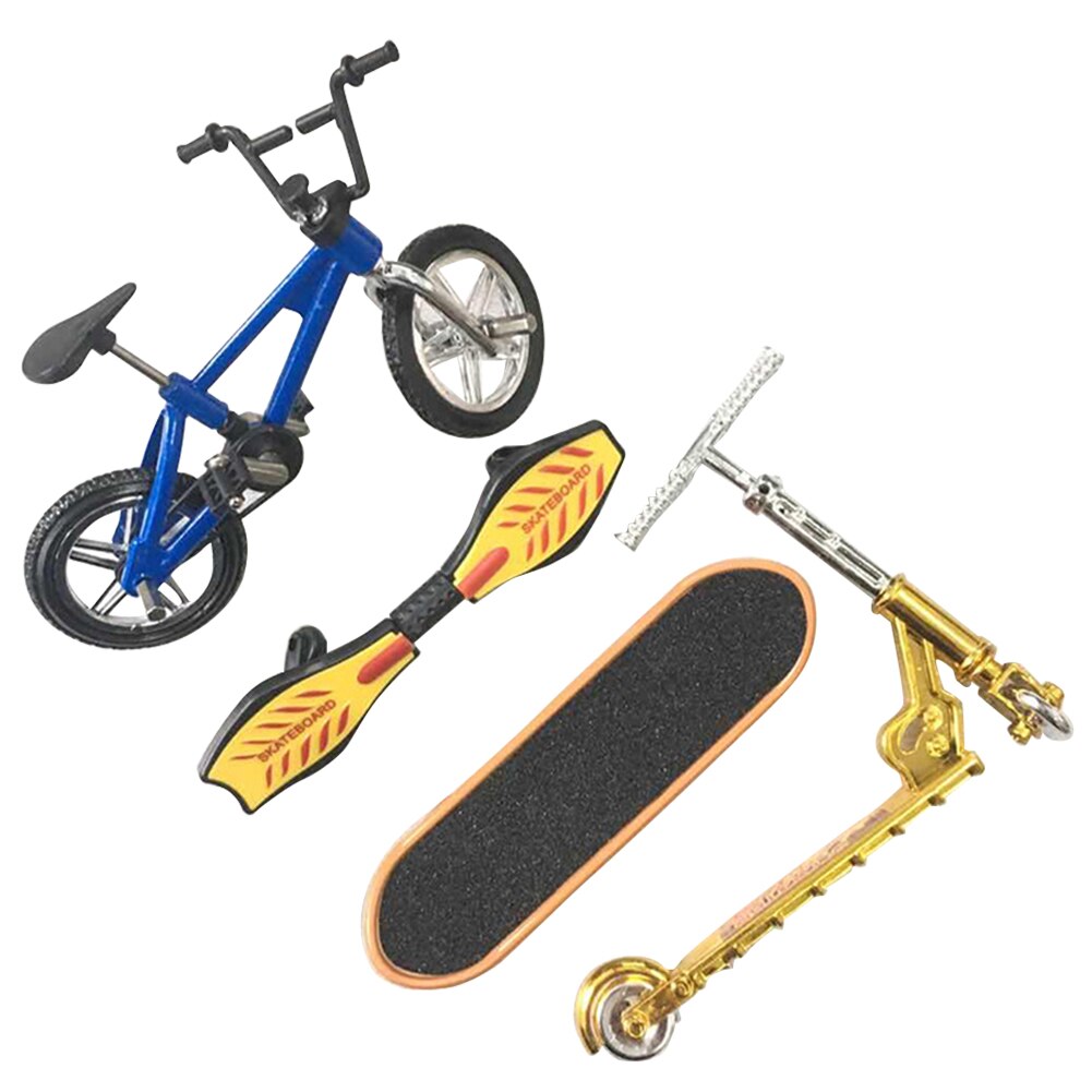 Vélo Scooter bureau fête faveurs amusant jouet éducatif divertissement décor à la maison léger Mini doigt planche à roulettes ensemble alliage: 2
