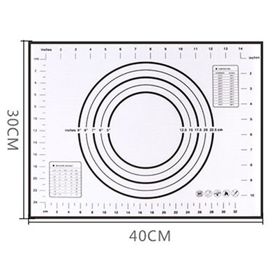 40*30cm silikone bagemåtter plade dej non-stick maker holder wienerbrød køkken gadgets kogegrej bagegrej værktøj  fy0208: 40 x 30cm sort