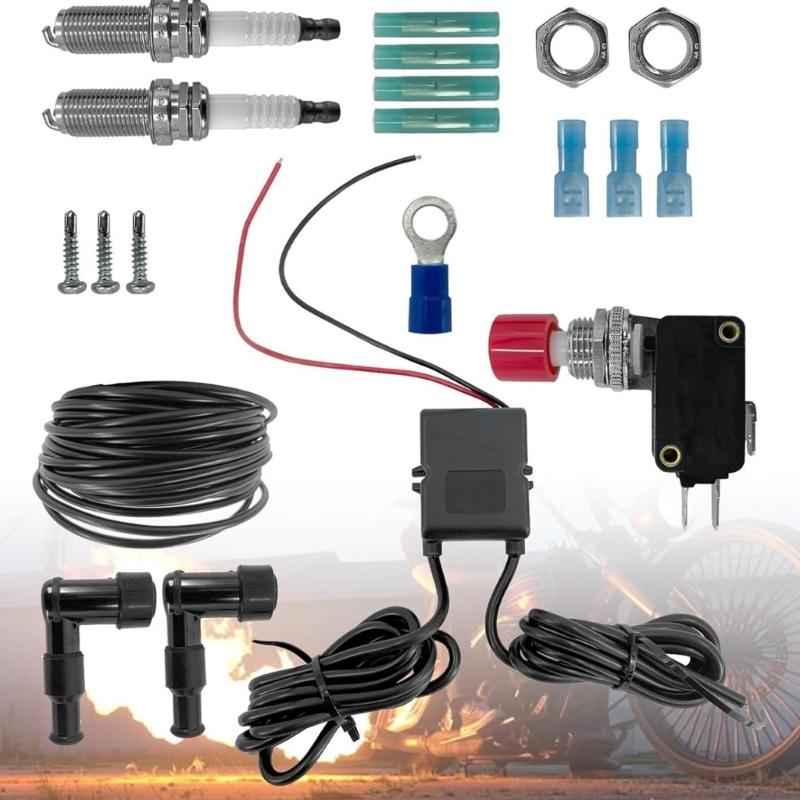 U13C Exhaust Flame Set Double Flamethrower for Car Truck Flame Thrower BFTKAFK-Dual Suit for Motorcycle