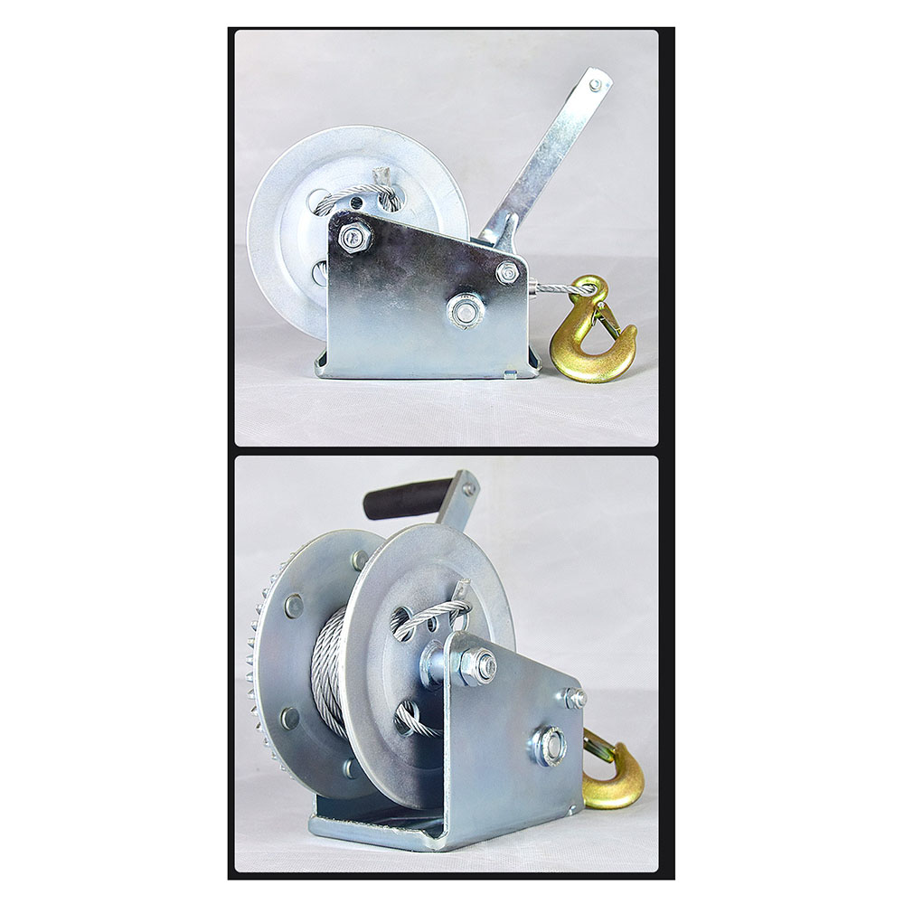 Winch hand tool Crank Gear Winch Boat truck auto hand self-locking manual winch Hand lifting sling 1400lbs-1600lbsx8/15M