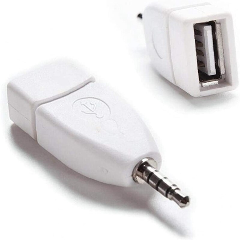 Audio Converter Adapter, usb 2.0 Female Naar 3.5Mm Male Aux Audio Plug Converter Voor Auto Stereo MP3 Speler Mobiele