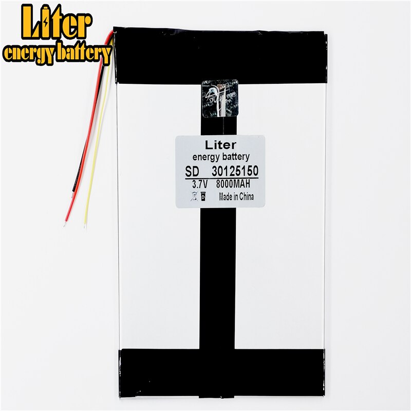 3 linha 3.7V 30125150 28125150 8000mah Bateria lithiumion Polímero Com Alta Qualidade Li-ion bateria Tablet pc para tablet PC